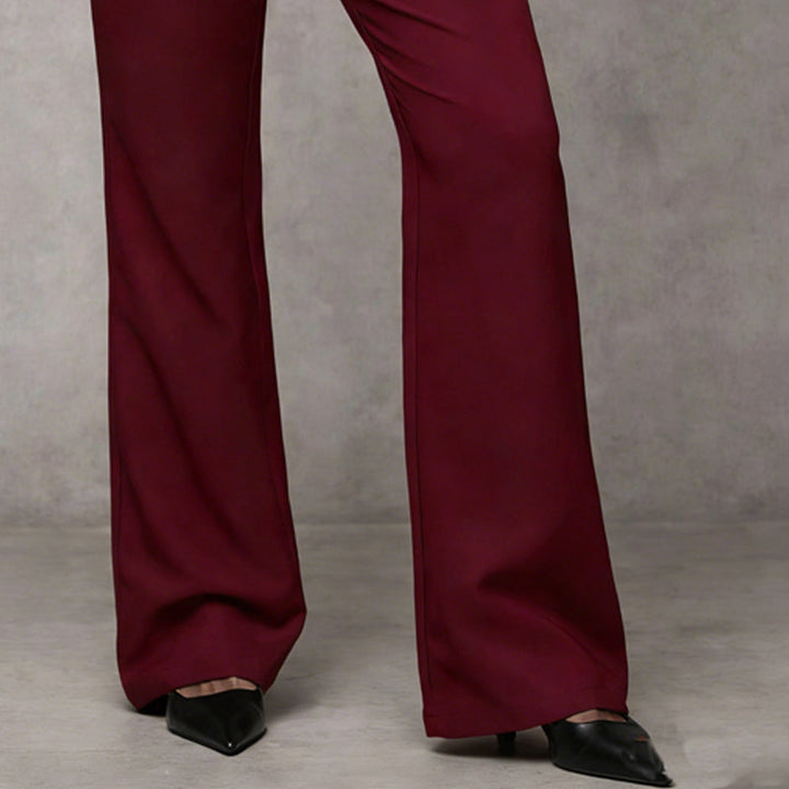 Avera | Elegant High-Waist Flared Trousers