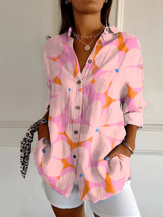 MELODIE™ - Elegant Floral Button Shirt