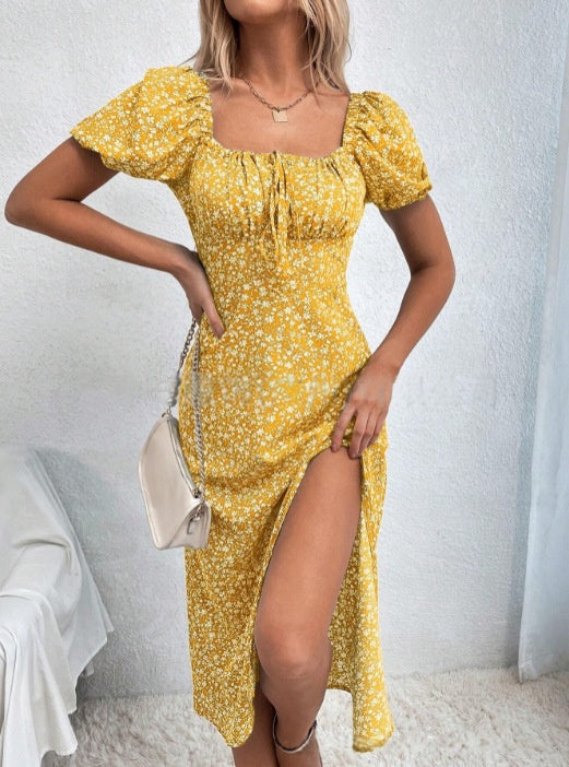 COLETTE™ - Casual Summer Square Neck A-Line Dress